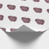 Papier Cadeau Professeur Merci Mosaic Rouge Pomme Appréciation (Coin)