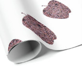 Papier Cadeau Professeur Merci Mosaic Rouge Pomme Appréciation (Coin rond)