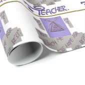 Papier Cadeau Professeur, vous m'apprenez à espérer pour le meil (Coin rond)