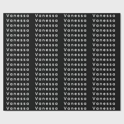 Papier Cadeau Professional classical plain name custom black (Plat)
