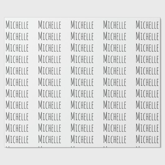 Papier Cadeau Professional Modern Minimalist Plain Own Name (Plat)