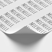 Papier Cadeau Professional Modern Minimalist Plain Own Name (Coin)