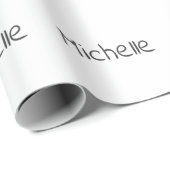 Papier Cadeau Professional Modern Minimalist Plain Own Name (Coin rond)