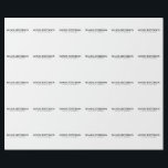 Papier Cadeau Professionnel élégant moderne minimaliste ajoutez<br><div class="desc">Un design parfait qui fonctionnera en entreprise ou dans votre vie privée. Un look simple,  minimaliste,  parfait. Juste pour vous.</div>