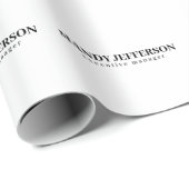 Papier Cadeau Professionnel élégant moderne minimaliste ajoutez (Coin rond)