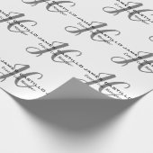 Papier Cadeau Professionnel Moderne Monogramme Minimaliste (Coin)