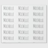 Papier Cadeau Professionnel Unique Classique Simple Votre Nom (Plat)