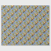 Papier Cadeau Profil d'un colibri roux (Plat)