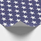 Papier Cadeau Profil sous convention astérisque blanc de marine (Coin)