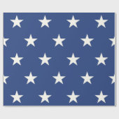 Papier Cadeau Profil sous convention astérisque bleu et blanc (Plat)