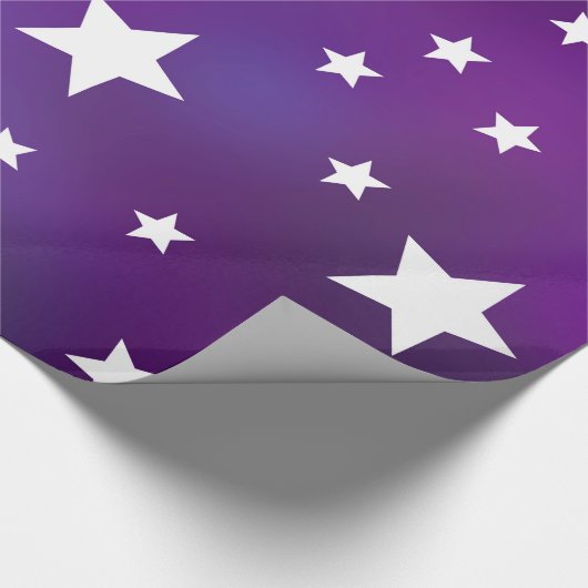 Papier Cadeau Profil sous convention astérisque pourpre et blanc (Coin)