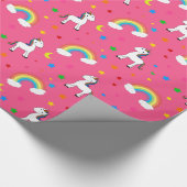 Papier Cadeau Profil sous convention astérisque rose de coeurs (Coin)