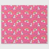 Papier Cadeau Profil sous convention astérisque rose de coeurs (Plat)