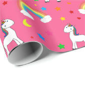 Papier Cadeau Profil sous convention astérisque rose de coeurs (Coin rond)