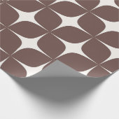 Papier Cadeau Profonde Bourgogne Mi-Siècle Moderne Elégant Boho (Coin)