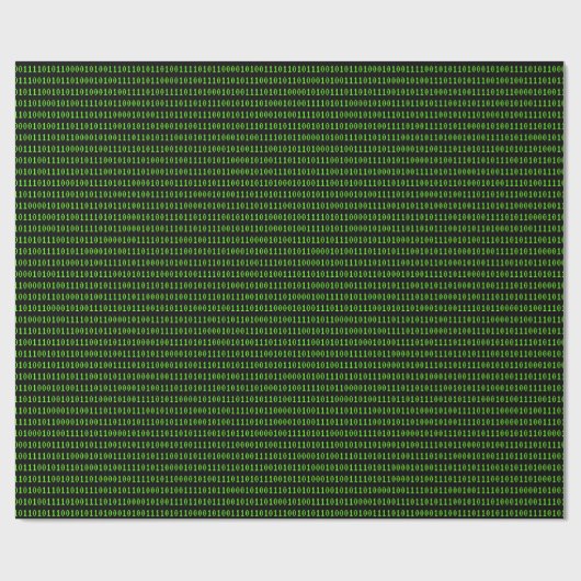 Papier Cadeau Programme d'ordinateur rétroprogrammeur de code bi (Plat)