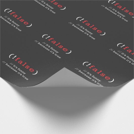 Papier Cadeau Programmeur !Faux code de programmation vrai (Coin)