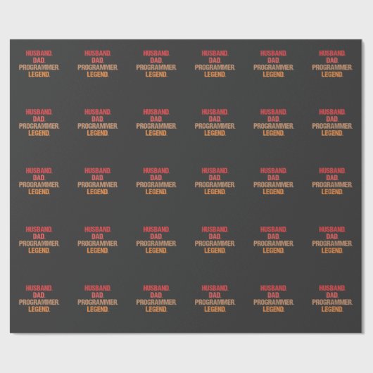Papier Cadeau Programmeur Papa IT Nerd Admin Coder père ordinate (Plat)