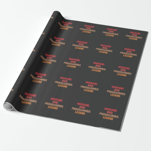 Papier Cadeau Programmeur Papa IT Nerd Admin Coder père ordinate (Déroulé)