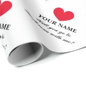 Papier cadeau promotionnel pour proposition de bal (Coin rond)