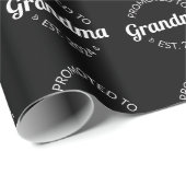 Papier Cadeau Promu À Grand-Mère Est. 2024 I (Coin rond)