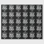 Papier Cadeau Promu Grand-Père Est 2026 Grossesse Bébé (Plat)