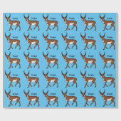 Papier Cadeau Pronghorn antelope cartoon illustration (Plat)