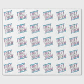 Papier Cadeau Pronoms Trans Ils Elles (Plat)