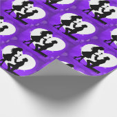Papier Cadeau Proposition de cœur silhouette violette (Coin)
