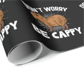 Papier Cadeau Propriétaire Funny Capybara Capybara Animal (Coin rond)