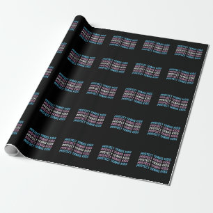 Papier Cadeau Protéger les enfants trans - Vague du drapeau tran