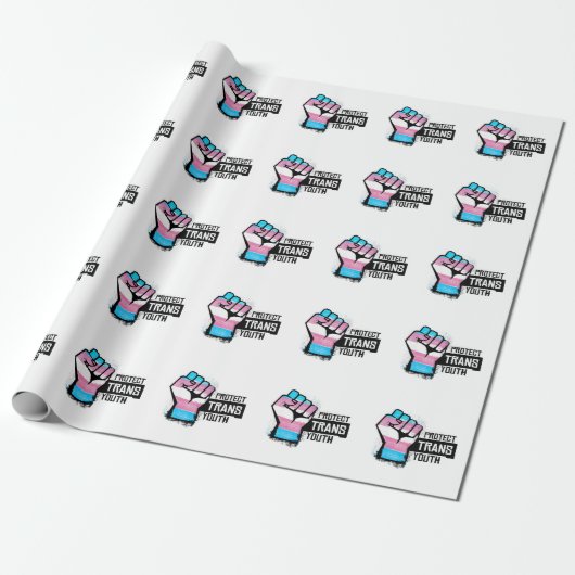 Papier Cadeau Protéger les jeunes trans - Poing de la fierté (Déroulé)
