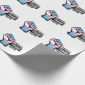 Papier Cadeau Protéger les jeunes trans - Poing de la fierté (Coin)
