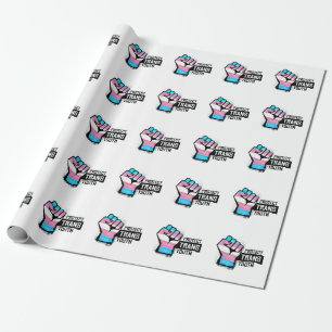 Papier Cadeau Protéger les jeunes trans - Pride Poing