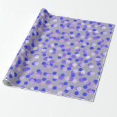 Papier Cadeau prune bleu et points violets (Déroulé)