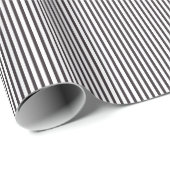 Papier Cadeau Prune Minuit Mince Rayé (Coin rond)