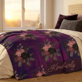 Papier Cadeau Prune Noir Dark gothique