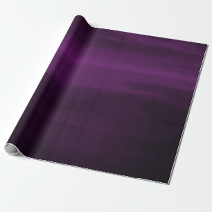 Papier Cadeau Prune Violet Moderne Élégant Chic Aquarelle