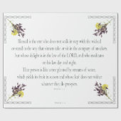 Papier Cadeau PSAUM 1:1-3 Botanic design, (Plat)