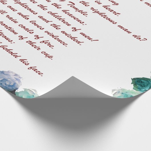 Papier Cadeau Psaume 11 Ecriture Art - Confiance dans le Seigneu (Coin)