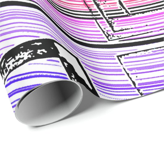 Papier Cadeau Psychédélique (Coin rond)