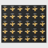 Papier Cadeau Pterobly mignon Pterodactyl Pun Dark BG (Plat)