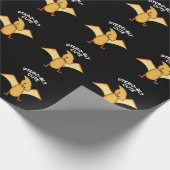 Papier Cadeau Pterobly mignon Pterodactyl Pun Dark BG (Coin)