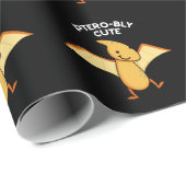 Papier Cadeau Pterobly mignon Pterodactyl Pun Dark BG (Coin rond)