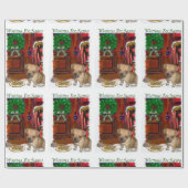 Papier Cadeau Puanter en attente de Noël (Plat)
