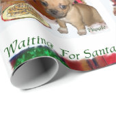 Papier Cadeau Puanter en attente de Noël (Coin rond)