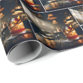 Papier Cadeau Pub Cocktail à l'ancienne (Coin rond)