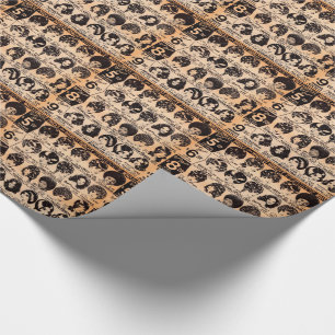 Papier Cadeau publicité pour perruques au début des années 1970