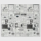 Papier Cadeau Publicité rétro classique (Plat)