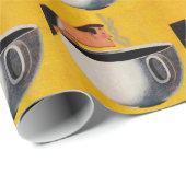 Papier Cadeau Publicité vintage sur le café (Coin rond)